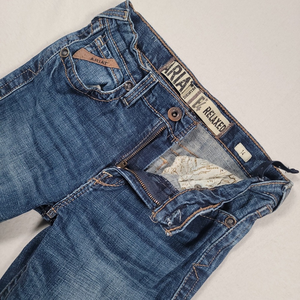 Ariat B4 Dennis Boot Jean Boys 14 Denali Relaxed Stretch Western Cowboy Denim